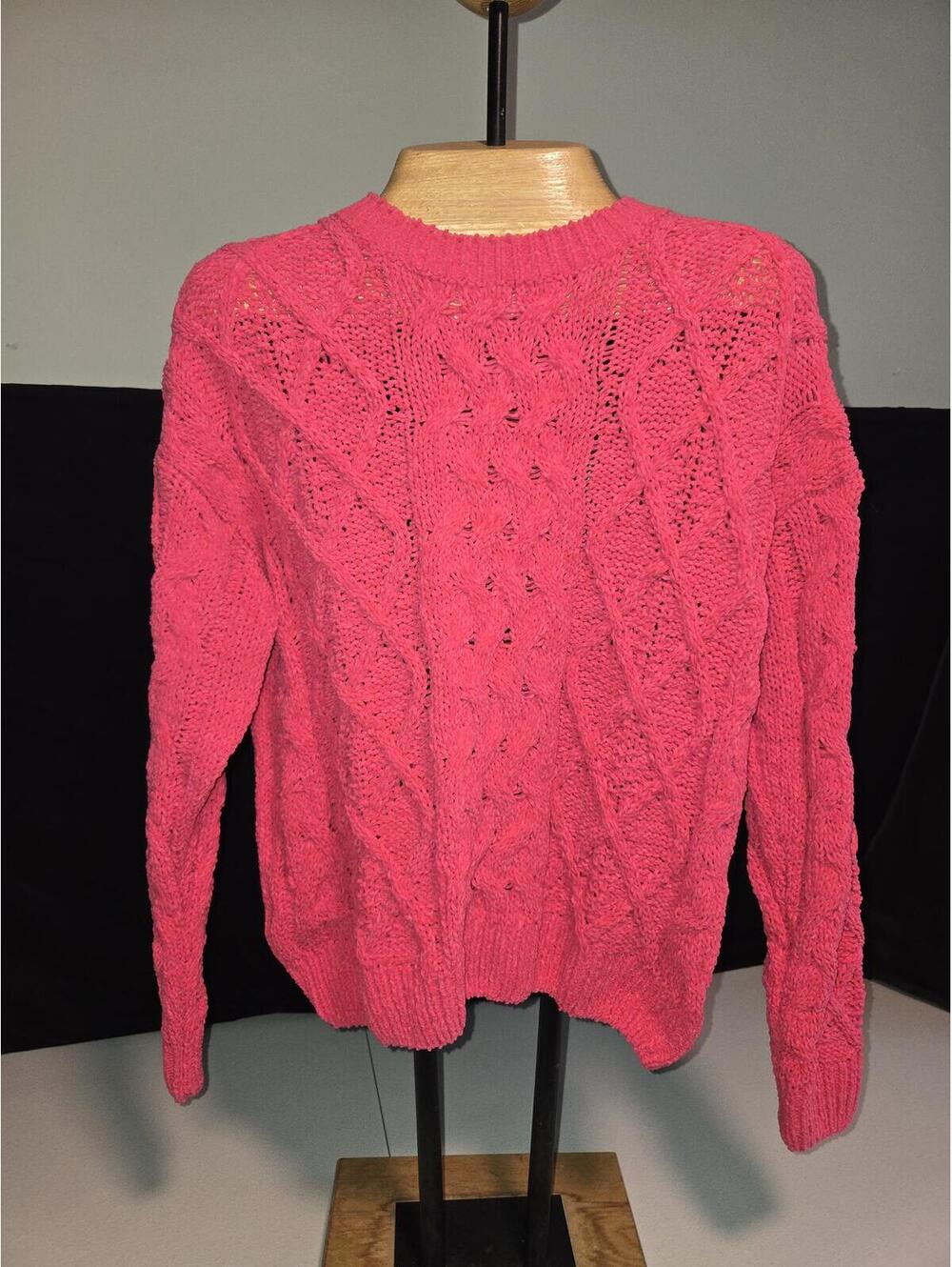 Pink Cable Knit Sweater